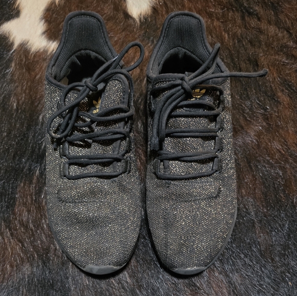 adidas Shoes - Adidas Tubular Shadow Black With Gold Shimmer Womens Size 6.5 Preowned AC8424